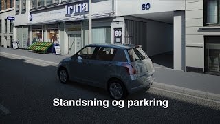 Parkeringsregler teori og kørsel i mørke TRAFIKTESTENDK [upl. by Nnairrek]