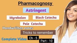 Astringent  Tricks to Remember  Myrobalan  Black Catechu  Pale Catechu  Drishti Pharma [upl. by Leasi584]