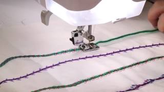 How To Do A CouchingBraiding Stitch On A Sewing Machine [upl. by Acilef]