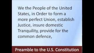 Preamble to the US Constitution  Hear and Read the Full Text [upl. by Lianne]