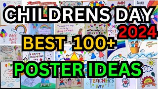 Childrens day poster making ideas 2024  Childrens day drawing ideas  Happy Childrens day 2024 [upl. by Kathie]