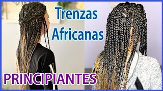 TRENZAS AFRICANAS CON LANA  ESTAMBRE Explicado Detalladamente [upl. by Cybill]