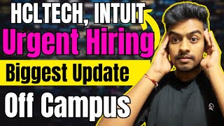 HCLTECH Urgent Hiring Started  Biggest OFF Campus Drive For 2025 2024 2023 Batch  Fresher Jobs [upl. by Ceciley]