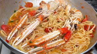 Linguina agli scampi  Un piatto unico da cucinare 😋🇮🇹 pasta italianspaghetti food spa [upl. by Iaw]