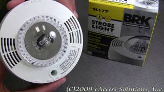 First Alert Hearing Impaired Strobe Light explanation and unboxing video [upl. by Bbor395]