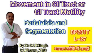 Movement in GI Tract  Peristalsis amp Segmentation  Human Anatomy amp PhysiologyII  BP201T  L27 [upl. by Oriane]