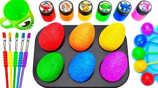 Satisfying Video Rainbow Mixing All Lollipop amp Color EGGS From Rainbow Caramel Candy amp Cutting ASMR [upl. by Leksehcey]