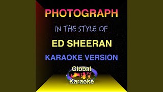 Photograph In the Style of Ed Sheeran Karaoke Backing Track [upl. by Goddord984]