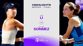 Ann Li vs Zeynep Sonmez  2024 Mérida Final  WTA Match Highlights [upl. by Ardnayek]