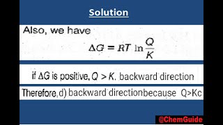 The standard gibbs energy change at 300K for the reaction 2A  BC is 24942J [upl. by Perrin]