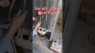 How to check fridge leakage 2024leakfridge by  matter millionviewsyoutubeshorts [upl. by Arrekahs]