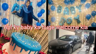 New Born Baby welcome Decoration at home for welcome a newborn baby boy zainabfatimavlogs welcome [upl. by Shannan]