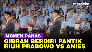 DetikDetik Gibran Panas Berdiri Pantik Penonton Jadi Riuh saat Prabowo Vs Anies Soal Putusan MK [upl. by Aisena161]