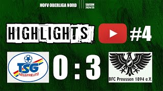 4 Spieltag TSG Neustrelitz  BFC Preussen  HIGHLIGHTS  NOFV Oberliga Nord  BFC PREUSSEN TV [upl. by Fayre]