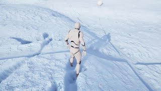 UE4 Ultimate Surface Interactive Trace Snow  Sand  Mud [upl. by Ahseirej]