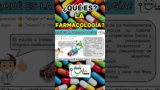 FARMACOLOGÍA QUÉ ES  GuiaMed farmacologia farmacologiaclínica [upl. by Nyl]