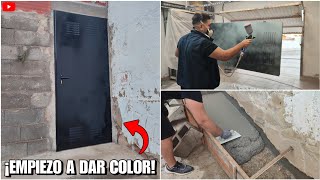 ✅ REFORMANDO CASA OKUPA  39 Rematar terreno  PINTAR puerta [upl. by Estrin]