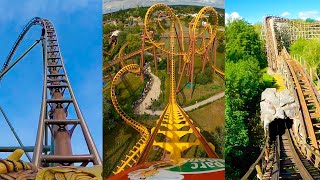 Every Roller Coaster At Parc Asterix Toutatis Edition 2023 Front Seat POVs 4K [upl. by Eiramik]