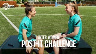 POSTIT CHALLENGE with FLAMINIA SIMONETTI and ALICE REGAZZOLI  INTER WOMEN 🖤💙🇮🇹 SUB ENG [upl. by Mcgruter242]