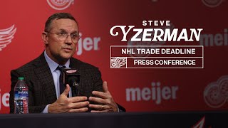 Steve Yzerman  2024 NHL Trade Deadline [upl. by Ecirtnuahs]