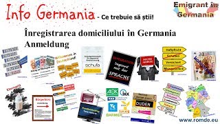 Inregistrarea domiciliului în Germania  Anmeldung [upl. by Nollek]