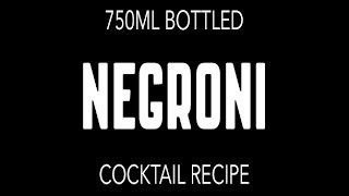 DIY Bottled Negroni Cocktail Recipe No 003 [upl. by Ahterahs]