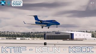 GA OPS  KTWFKSUNKBOI  Aerobask Embraer Phenom 300  XPlane 11  Vatsim [upl. by Teleya]