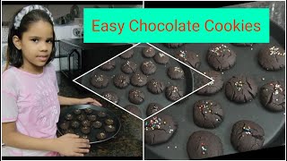 Easy chocolate cookies recipe  Eggless Homemade Chocolate Cookies [upl. by Woehick]