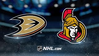 Karlsson lifts Senators past Ducks with PPG in OT [upl. by Annairb]