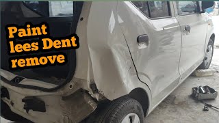 Suzuki Alto Rear quarter panel and bumper PDR Paint lees Dry Dent remove [upl. by Bergerac]