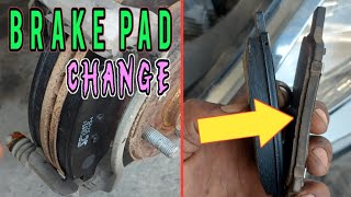 Brake pad replacement easily 😀😳 [upl. by Aihsem]