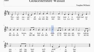 Glouchestershire Wassail Alto Part [upl. by Eeladnerb]