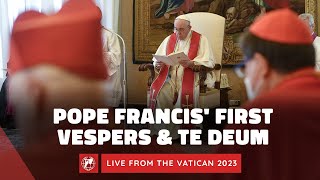 LIVE from the Vatican  First Vespers and Te Deum with Pope Francis  December 31st 2023 [upl. by Olwena462]