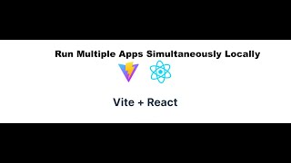 How to Run Multiple ViteReact Apps Concurrently [upl. by Ylrbmik]