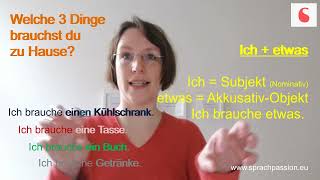 Unterschied Nominativ vs Akkusativ  Difference Nominative vs Accusative auf Deutsch  in German [upl. by Annatsirhc298]