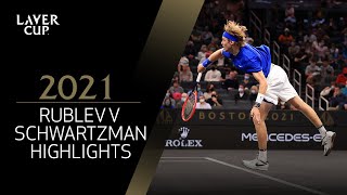 Match 3 Highlights  Rublev v Schwartzman  Laver Cup 2021 [upl. by Godderd572]