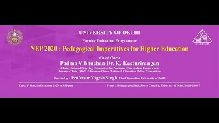 Inauguration of Faculty Induction Programme NEP 2020  Pedagogical Imperatives for Higher Education [upl. by Eellah183]