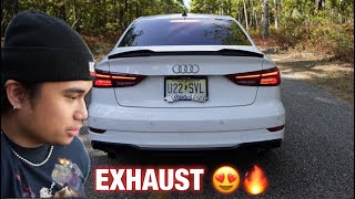 2020 AUDI A3 20T CUSTOM EXHAUST SOUND [upl. by Pansie]