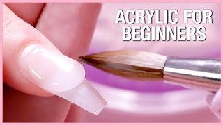 💅Acrylic Nail Tutorial  How to apply Acrylic for Beginners📚 [upl. by Xever]