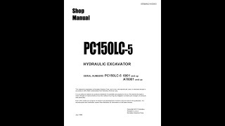 Komatsu PC150LC5 6001 amp Up A70001 amp Up  SEBMA021KD500 Service manual [upl. by Manard]