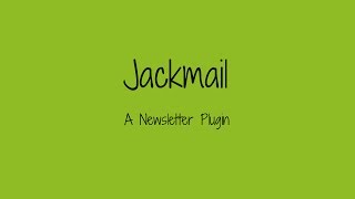 Wordpress Newsletter Plugin Jackmail [upl. by Maitland61]