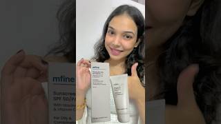 mfine sunscreen gelsunscreen oilyskin mfine skincare healthyskin skincareroutine sun daily [upl. by Birkett]