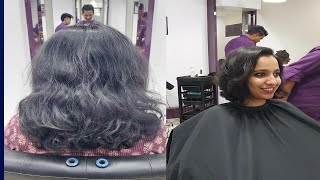 simple blunt with Layer haircut curtain bangs full video [upl. by Newo]