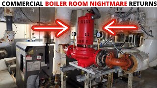 HVAC LAARS Pennant Commercial Boiler Nightmare Returns 3 Phase Bell amp Gossett Circulating Pump [upl. by Anrim939]