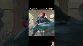 Captains Americas reaction captain ironman avengers trending viralvideo ytshorts shorts [upl. by Shakespeare]