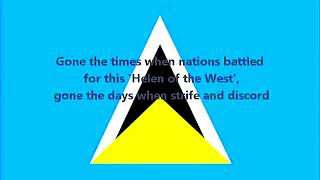 Sons and Daughters of Saint Lucia  National Anthem of Saint Lucia English lyrics [upl. by Lareneg]