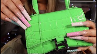 ASMR PURSE COLLECTION 2 Nail Tapping Tracing Rummaging  Designer Bags LuxuryGentle Whispering [upl. by Senzer41]