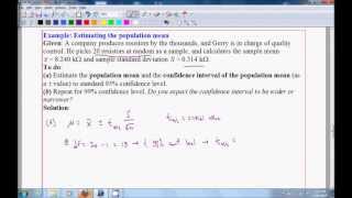 Students t PDF Predicting Population Mean [upl. by Charlean]