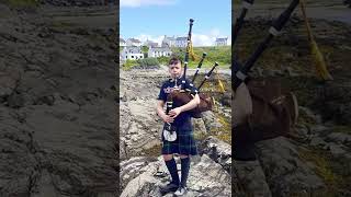 Mairis Wedding  BAGPIPES  Portnahaven Islay Scotland shorts [upl. by Maram]