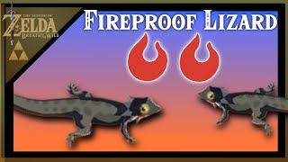 Fireproof Lizard Farming Location  The Legend of Zelda Breath of The Wild [upl. by Bunnie]